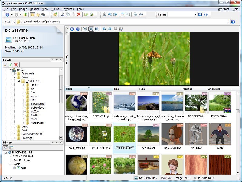 Photos & 3D viewer w thumb cache, explorer