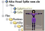 Scene Manager showing all Poser 6 Kate files